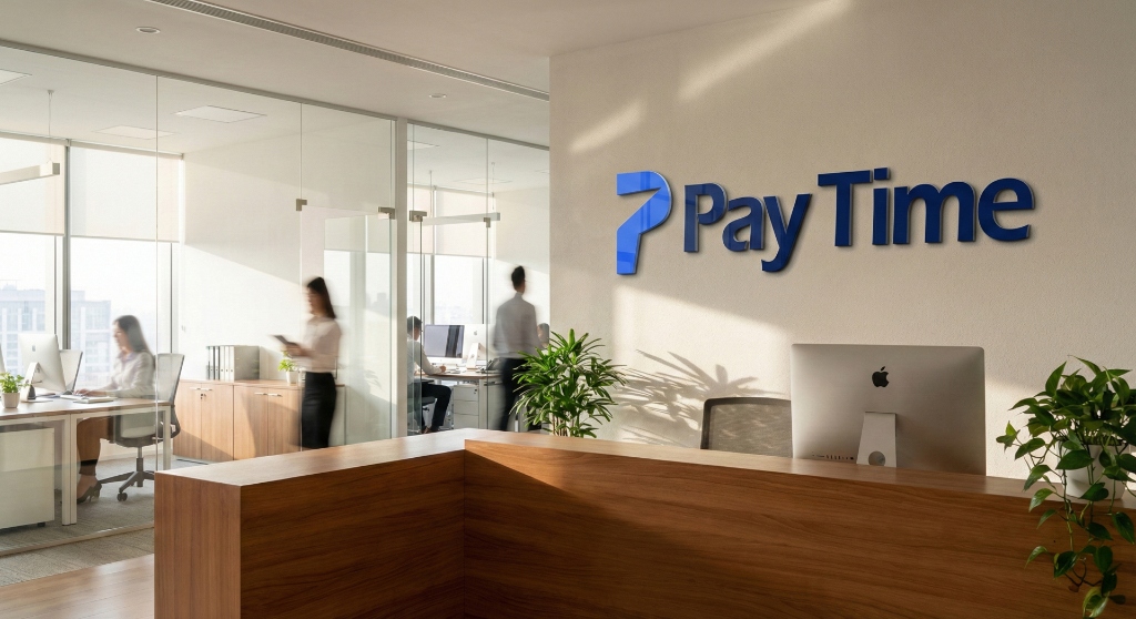 PayTime Corporate Office 3D Reception Signage